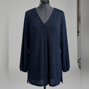 Avenue Tunic – Shiny Navy Blue – Size 18 – NWT (New with Tags)